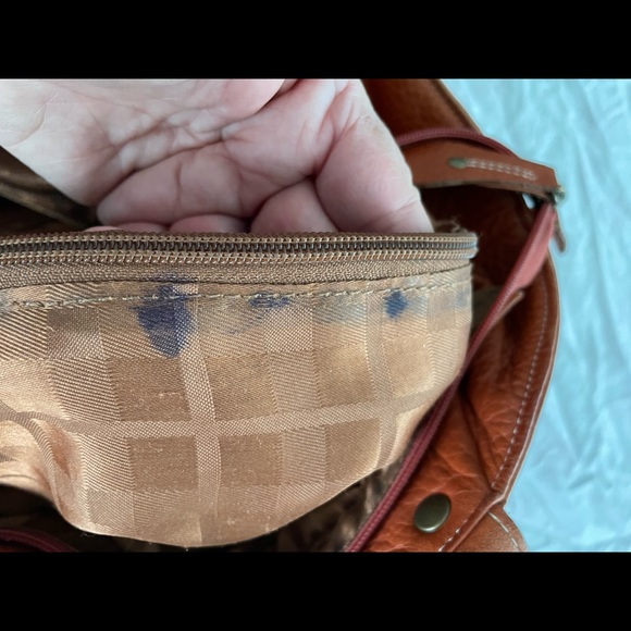 Scarpa pebbled leather burnt orange bag - Picture 8 of 9